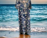 Vintage Liberty House By Nalii Honolulu Maxi Dress Size L? Blue White Se... - $64.35