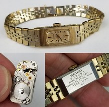 Seiko Ladies Watch 1520-3339 gold tone 17 jewels hand wind WORKING - $650.93 MXN