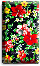 Hawaiian Hibiscus Flowers Print Pattern Light Dimmer Cable Cover Wallplate Decor - £8.04 GBP