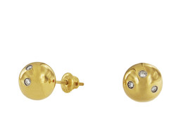 Tiffany&amp;Co. 18K Yellow Gold &amp; Platinum Diamond 10.5mm Etoile Ball Earring - £1,490.66 GBP