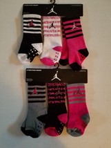 NIke Air Jordan 3 Pack Toddler Girl Socks Size 6-12 M 12-24 M NWT Striped - £13.58 GBP