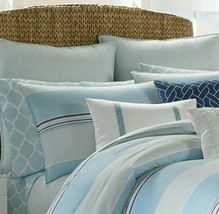 Nautica Makay 7pc King Duvet Set 1 DUVET/2 K SHAMS/ 3 EUROS/ 1 Deco Aqua Nip - £209.70 GBP