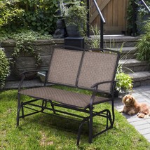 Giantex Op3100-New Patio Glider Bench, Brown 41.5&quot;X28.0&quot;X37&quot;(Lxwxh) - $116.92