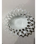Westmoreland Doric Milk Glass Open Lace Edge Oval Bowl Centerpiece Tag MINT - $459.19 MXN