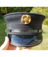 Vintage antique Firefighters Fireman Dress Uniform Cap Fire Department Hat - $1,105.52 MXN