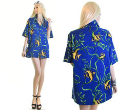 HILO HATTIES shirt hawaiian shirt tropical fish shirt angel fish shirt a... - $98.00