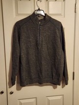 Tommy Bahama Sweater Mens XXL  Gray 1/4 Zip Outdoor Pullover - $24.74