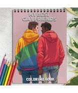 My Best Gay Friends Spiral-Bound Coloring Book for LGBT for Stress Relief - £16.06 GBP