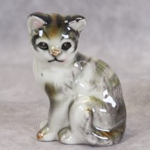 Vintage Tabby Kitten Figurine Porcelain 2 1/2&quot; - $13.71