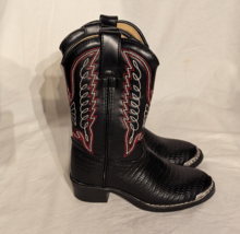 Durango Toddler Cowboy Black Lizard Boots, Style BT840, Youth Size 10D Western - £23.19 GBP