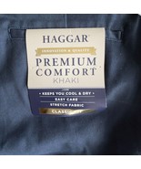 NEW Haggar Pants Mens 50 x 32 Navy Blue Premium Comfort classic Fit - $313.38 MXN