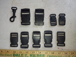 23LL42 ASSORTED NYLON STRAP DISCONNECTS, 9 PCS, VERY GOOD CONDITION - £6.00 GBP