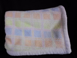 Carter&#39;s Baby Blanket Pastel Plaid Check Squares Fleece 30&quot; x 39&quot; - £19.66 GBP