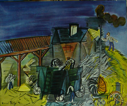 Threshing - Dufy - Framed Picture 11&quot;x14&quot; - £25.97 GBP