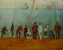 Fishermen With Lines - Dufy - Framed Picture 11&quot;x14&quot; - £25.94 GBP