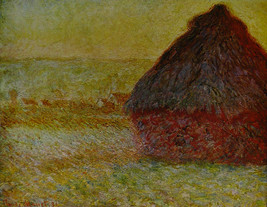 Haystack At Sunset Near Giverny  - Monet - Framed Picture 11&quot;x14&quot; - £25.46 GBP