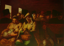 The Third Class Carriage Honore Daumier - Framed Picture 11&quot;x14&quot; - £25.97 GBP