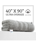Extra Large Bath Towel-Oversized Ultra Bath Sheet-100% Cotton - GREY COLOR - $54.86 CAD