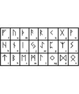 Elder Futhark Rune Scandinavian Alphabet 24 Rubber Stamps UM  made in USA - $39.95