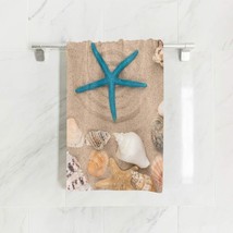 Hand Towels, 30" X 15", Starfish Seashells Stars Multipurpose Towels Extra Absor - £20.59 GBP