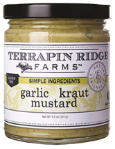 Terrapin Ridge Farms Gourmet Garlic Kraut Mustard, 3-Pack 8.5 Ounce Jars  - $33.61