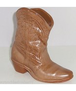 Frankoma Cowboy Boot 7"  Planter Wall Pocket Brown Gold Vintage 133 USA Western - $34.95