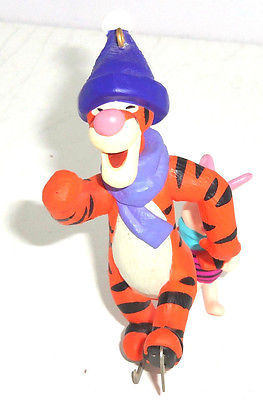 Disney Ornament Winnie Pooh Tigger & Piglet Skating Hallmark Keepsake Christmas - £11.91 GBP