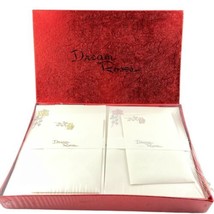 F.L. Smith Stationery Set 1659 DREAM ROSES 60 Sheets Red Yellow Floral - £26.11 GBP