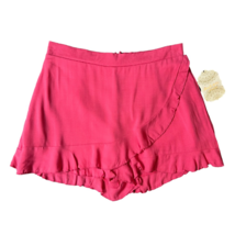 Altard State Womens Skort Fuschia Pink Mini Ruffle Faux Wrap Skirt Zip USA S New - £18.54 GBP