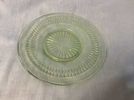 Anchor Hocking Uranium Green Roulette Many Windows Bread  Butter Plate 6-1/4 In - $7.55
