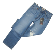 NWT Levi&#39;s Ribcage Straight Ankle in Noe High Destroy Super High Rise Jeans 32 - £48.10 GBP