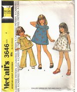 McCall&#39;s Pattern 3646 Girls&#39; Dress Top Pants Size 4 A Carefree Pattern U... - $6.99