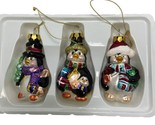 Pier One Penguin Hand Blown Glass Christmas Ornaments Lot of 3 - £12.60 GBP