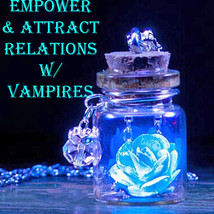 Haunted Free W $49 Empower &amp; Attract Vampire Relations Glow Necklace Magick 925 - £0.00 GBP