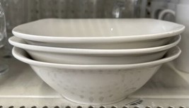 (3) Royal Norfolk Contemp. White 8&quot; Square Deep Cereal Bowls-Salad/Strawberry. - £25.04 GBP