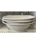 (3) Royal Norfolk Contemp. White 8&quot; Square Deep Cereal Bowls-Salad/Straw... - $710.79 MXN
