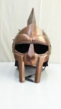 Maximus Gladiator Helmet 300 Movie Helmet+Free Liner Larp Antic Copper - £78.41 GBP