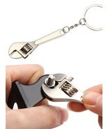 Mini Wrench Tool Adjustable Spanner Keychain Key Ring Metal Pendant - $129.62 MXN