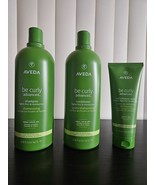 AVEDA BE CURLY ADVANCED Shampoo & Conditioner 33.8 oz + Curl Enhancer Cream 6.7 - £128.98 GBP