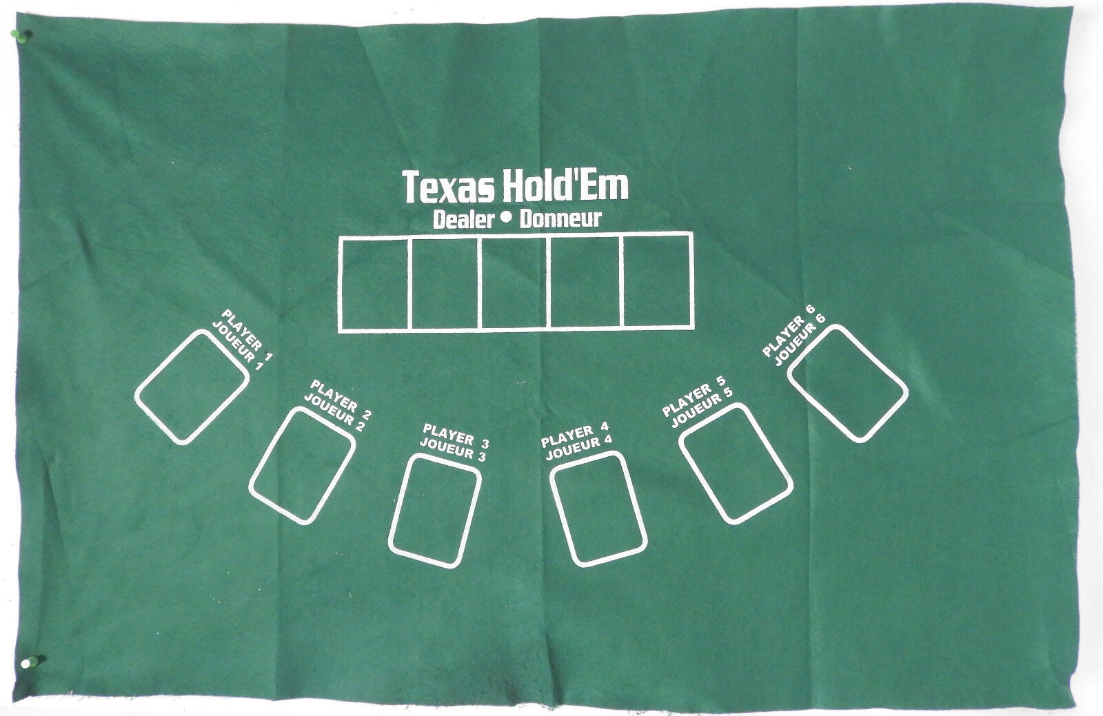 Poker Texas Hold&#39;em Table Top Layout 36&quot;x 23&quot; Green Mat Pad Felt Portabl... - $6.92