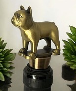 Adorable French Bulldog Frenchie Lover Gold or Pewter Metal Wine Bottle ... - $8.81+