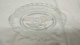 Vintage Collectors Plate Avon Clear Glass Bicentennial Eagle USA Americana  - £7.84 GBP