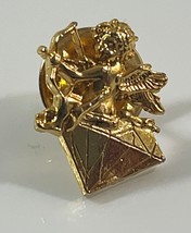 Cupid Angel Sitting On Diamond Lapel Pin (SEE PHOTOS) - £6.26 GBP