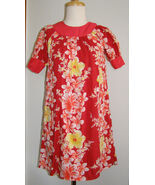 VINTAGE LATE 1950’s “GOLDEN LOTUS AT WAIKIKI” HAWAIIAN MUUMUU DRESS - SI... - $8.91