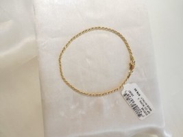 Giani Bernini 18k Gold /Sterling Silver Plate Rope Chain Bracelet C787 $75 - £41.51 GBP