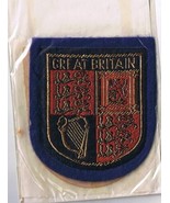 Patch Badge Great Britain Embroidered Felt Backing 2.25&quot; x 2.75&quot; - $7.91