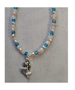 Mermaid Charm Beach Glass Beaded Anklet - $13.86