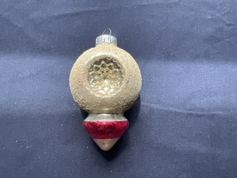 Vintage Mercury Glass Shiny Brite Double Indent Mica Covered Lantern  Or... - $15.00