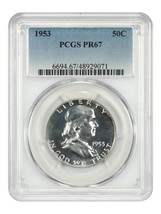 1953 50C PCGS PR67 - $458.33