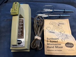 Sunbeam Mixmaster 5-Speed Hand Held Mixer Burst of Power Avocado Green See Note - £13.84 GBP